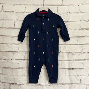 NWOT Ralph Lauren Logo Cotton Jersey overall.